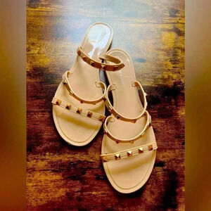 Charles Albert | ladies flat jelly slide sandals. Size: L, 40/8/9.